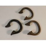 Three 19thC. small bronze manillas