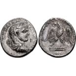 CYPRUS, Uncertain. Caracalla. AD 198-217. AR Tetradrachm (26mm, 13.94 g, 12h). Struck AD 215-217.