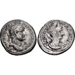 CILICIA, Mopsus. Hadrian, with Sabina. AD 117-138. AR Tetradrachm (27mm, 13.15 g, 6h). AYT KAI ?E