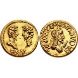 KINGS of BOSPORUS. Eupator, with Marcus Aurelius and Lucius Verus. AD 154/5-circa 172/3. AV