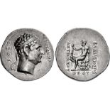 BAKTRIA, Greco-Baktrian Kingdom. Antimachos I Theos. Circa 180-170 BC. AR Tetradrachm (32.5mm, 16.94