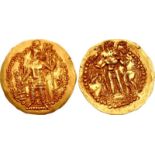 KUSHANO-SASANIANS. Ohrmazd (Hormizd) I. Circa AD 270-300. AV Dinar (31mm, 7.95 g, 12h). Boxlo (