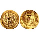 KUSHANO-SASANIANS. Ohrmazd (Hormizd) I. Circa AD 270-300. AV Dinar (29mm, 6.67 g, 12h). Boxlo (