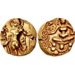 INDIA, Gupta Empire. First Dynasty. Skandagupta Kramaditya. Circa AD 455-467. AV Dinar (20mm, 9.08