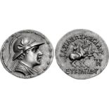 BAKTRIA, Greco-Baktrian Kingdom. Eukratides I Megas. Circa 170-145 BC. AR Tetradrachm (35mm, 16.99