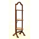 Early 20th Century oak three tier folding cakestand Condition: