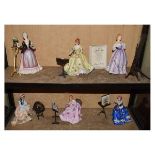 Set of six Royal Doulton limited edition figures - The Gentle Arts - Flower Arranging HN.3040,