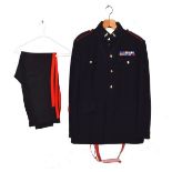 Regimental dress uniform to include; waistcoat, short jacket, trousers with breeches Condition: