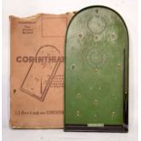 'Corinthian' bagatelle board with original printed card box of issue Condition: