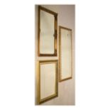 Three various giltwood wall mirrors, each with bevelled plate Condition: