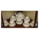 Shelley Regent shape part tea service decorated with Primrose pattern, printed marks and pattern