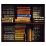 Books - Two shelves of assorted hardback books to include; Cassell's Dictionary of Cookery, Mrs