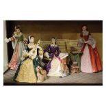 Four Royal Doulton limited edition figures - Tudor Roses - Lady Jane Grey HN.3680, Margaret Tudor
