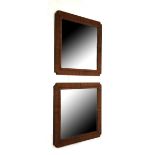 Pair of early 19th Century mahogany rectangular framed wall mirrors Condition: