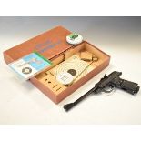 Vintage Walther German air pistol model 53, 4.5cal. with Webley pellets, targets etc, in Walther box
