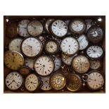 Large quantity of assorted silver and other pocket watches Condition: