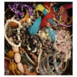 Quantity of dress/costume jewellery to include; bead necklaces, bangles etc Condition: