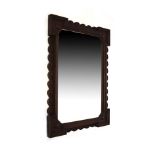 Early 20th Century carved oak framed rectangular bevelled wall mirror Condition: