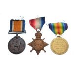 Medals - Great War trio awarded to 9954 PTE. E. Sanders, North'n R. comprising Great War for