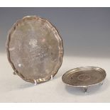 Silver salver/card tray commemorating the Coronation of George VI, May 12th 1937, Sheffield 1936,