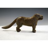 Early 20th Century cast iron nutcracker formed as a dog Condition: