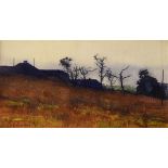 Paul Lewin - Mixed media - Landscape, signed and dated '94, 16cm x 30cm, framed and glazed