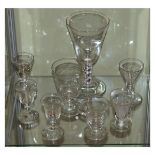 Eight assorted drinking glasses to include; Elizabeth II Coronation commemorative goblet, 2nd June