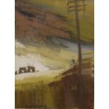 Bernard Hawkins (Bristol Savages) - Watercolour - An abstract landscape, signed and dated '75,