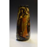 Large early 20th Century tube-lined pottery vase, probably Thomas Forrester (Phoenix Ware) of