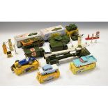Assorted Dinky Supertoys army vehicles to include; 689 Medium Artillery Tractor, 651 Centurion Tank,
