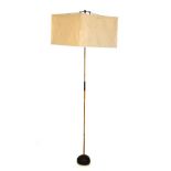 Japanese Noguchi floor lamp with square paper shade, bamboo stem and weighted base Condition: