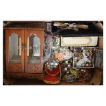 Box containing a large assortment of dress/costume jewellery to include; bead necklaces, bangles,