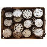 Large quantity of assorted silver and other pocket watches Condition: