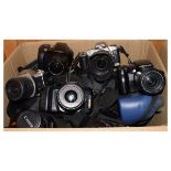 Large collection of cameras, zoom lenses, cases and other equipment Condition: