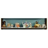 Quantity of decorative ceramics including; Beswick figure of a dachshund, Lladro figure of a