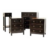 India Jane - Four items of bedroom furniture comprising: a pair of small chests, each of two short