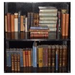 Books - Two shelves assorted to include; six vols The Works of Geffrey Chaucer, three vols Shelley's