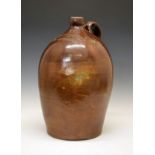 Large brown-glazed stoneware flagon, impressed 102 Shergold Cirencester, 48cm high Condition: