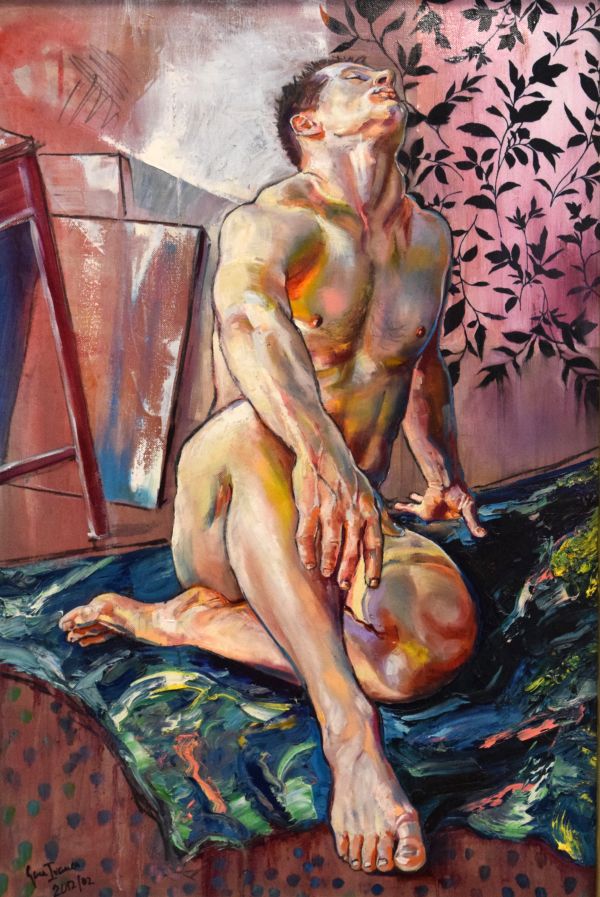 Gena Ivanov (Modern) - Oil on canvas - 'The Artist's Model', signed and dated 2012 lower left, 74.