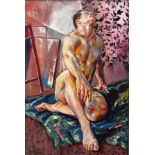 Gena Ivanov (Modern) - Oil on canvas - 'The Artist's Model', signed and dated 2012 lower left, 74.