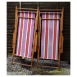 Pair of vintage deckchairs Condition: