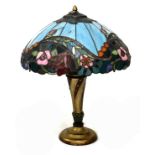 Reproduction Tiffany-style 'mushroom' table lamp Condition: