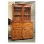 Early 19th Century inlaid mahogany secretaire chest of drawers, the moulded rectangular top with