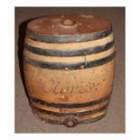 19th Century stoneware Clove Oil barrel bearing the painted script 'Cloves' Condition: