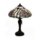 Reproduction Tiffany-style 'mushroom' table lamp Condition: