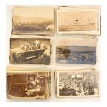 Postcards - Interesting collection of early 20th Century postcards including topographic and steam