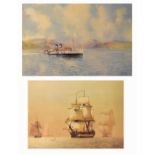 K.B. Hancock - Signed limited edition print - 'The Waverley', a paddle steam ship, signed and