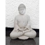 Reconstituted Thai-style figure of a kneeling cross-legged Buddha, 42cm high Condition: