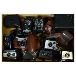 Assorted cameras to include; Kodak, Ensign, Lubitel No.2, etc Condition: