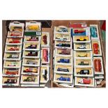 Three boxes of assorted die-cast model cars and vehicles to include; Days Gone, Matchbox etc